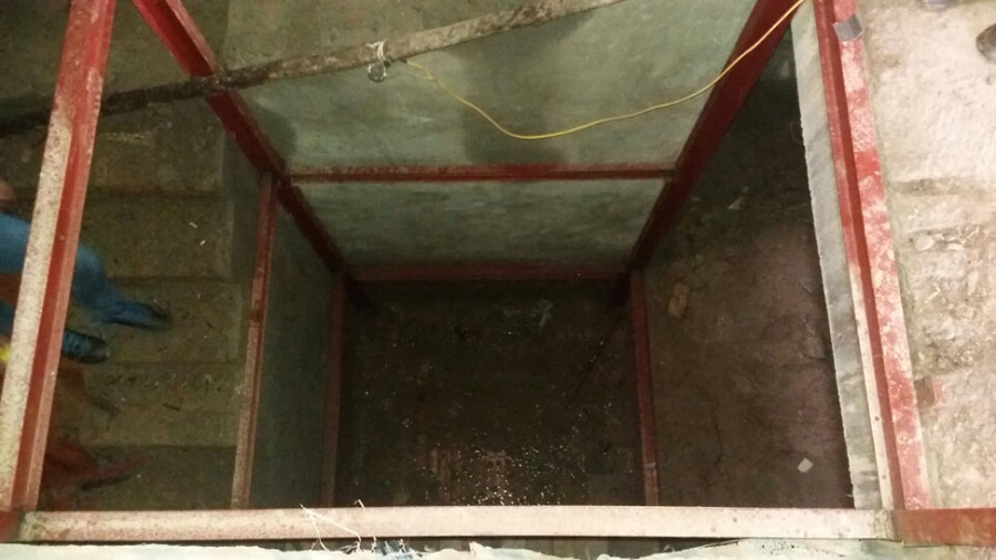 kết cấu khung thép hố thang máy gia đình