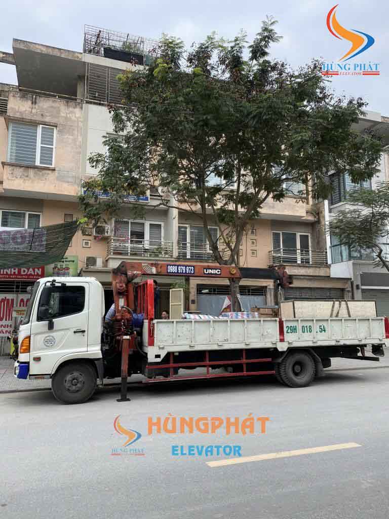 Vị trí lắp đặt thang máy  nhà Chị Lam - Văn Phú