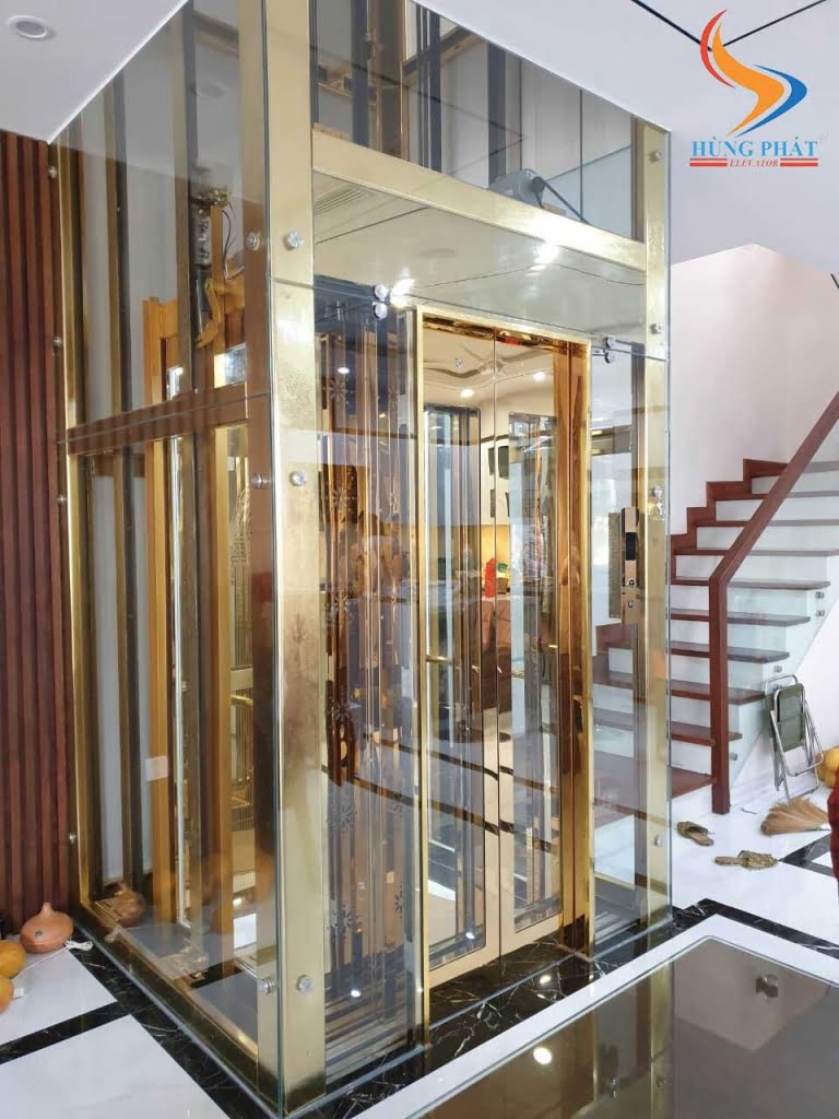 Mẫu cửa thang máy đẹp Hùng Phát