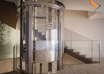 Thang máy tròn vách kính – Mẫu thang máy gia đình đẹp cho mọi công trình