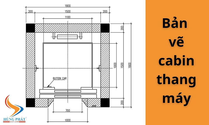 bản vẽ cabin thang máy